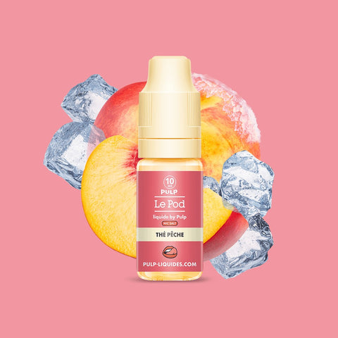 E-liquide Thé Pêche PULP Le Pod Liquide aux sels de nicotine, flacon de 10 mL