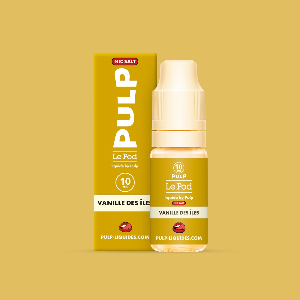 E-liquide Vanille des Îles PULP Le Pod Liquide aux sels de nicotine, flacon de 10 mL