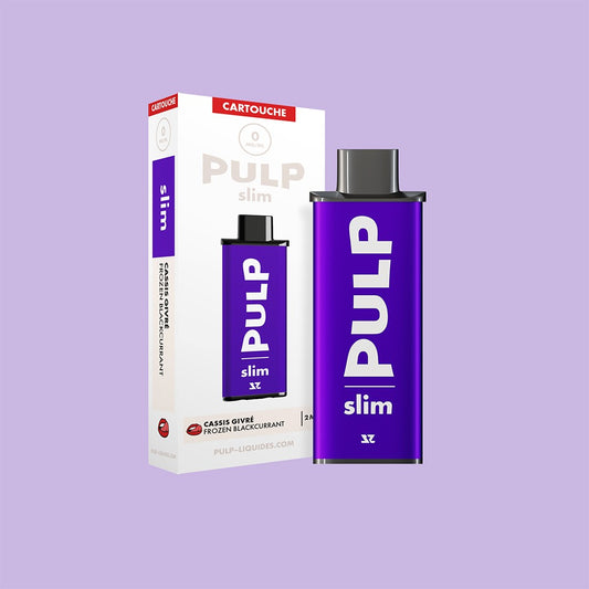 Cartouche pré-remplie Le Pod Slim PULP Cassis Givré et son emballage