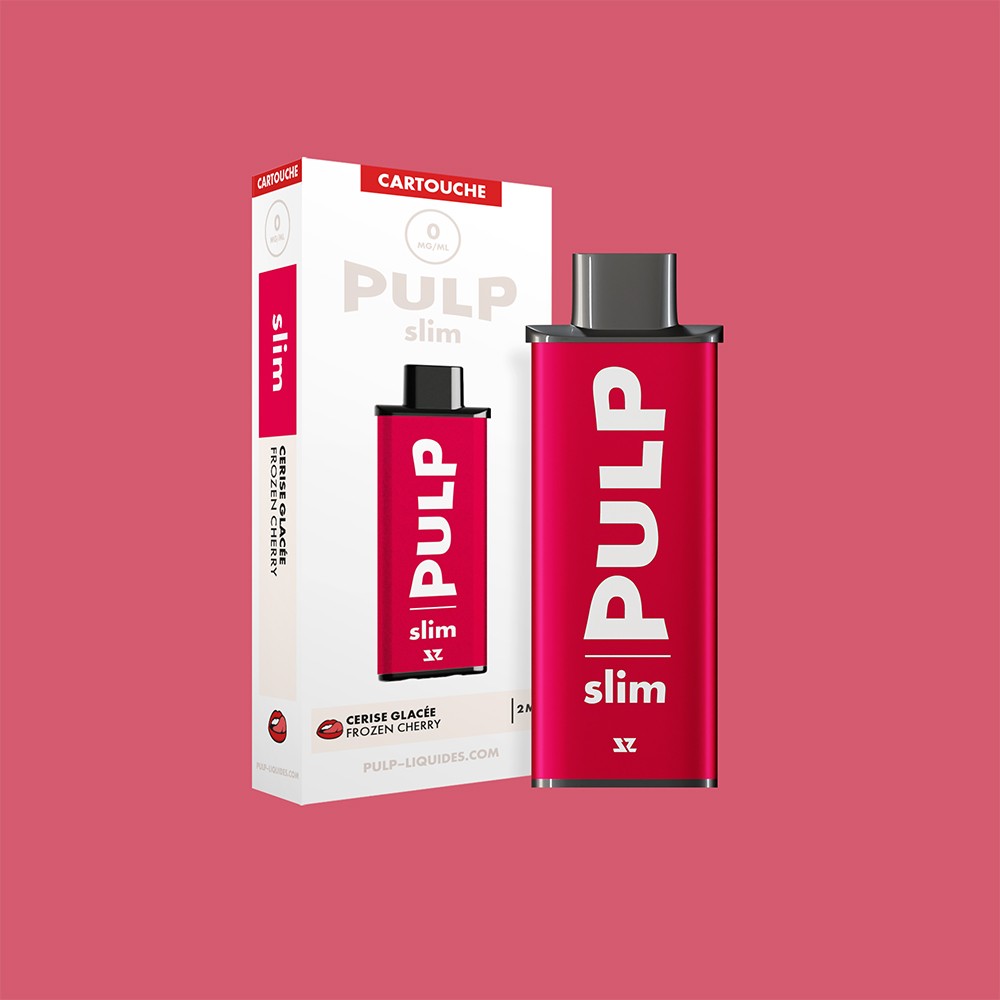 Cartouche pré-remplie Le Pod Slim PULP Cerise Glacée et son emballage