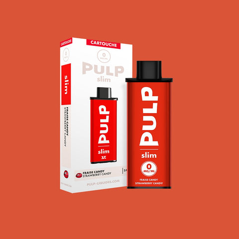 Cartouche pré-remplie Le Pod Slim PULP Fraise Candy et son emballage