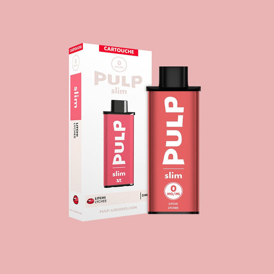 Cartouche pré-remplie Le Pod Slim PULP Litchi et son emballage