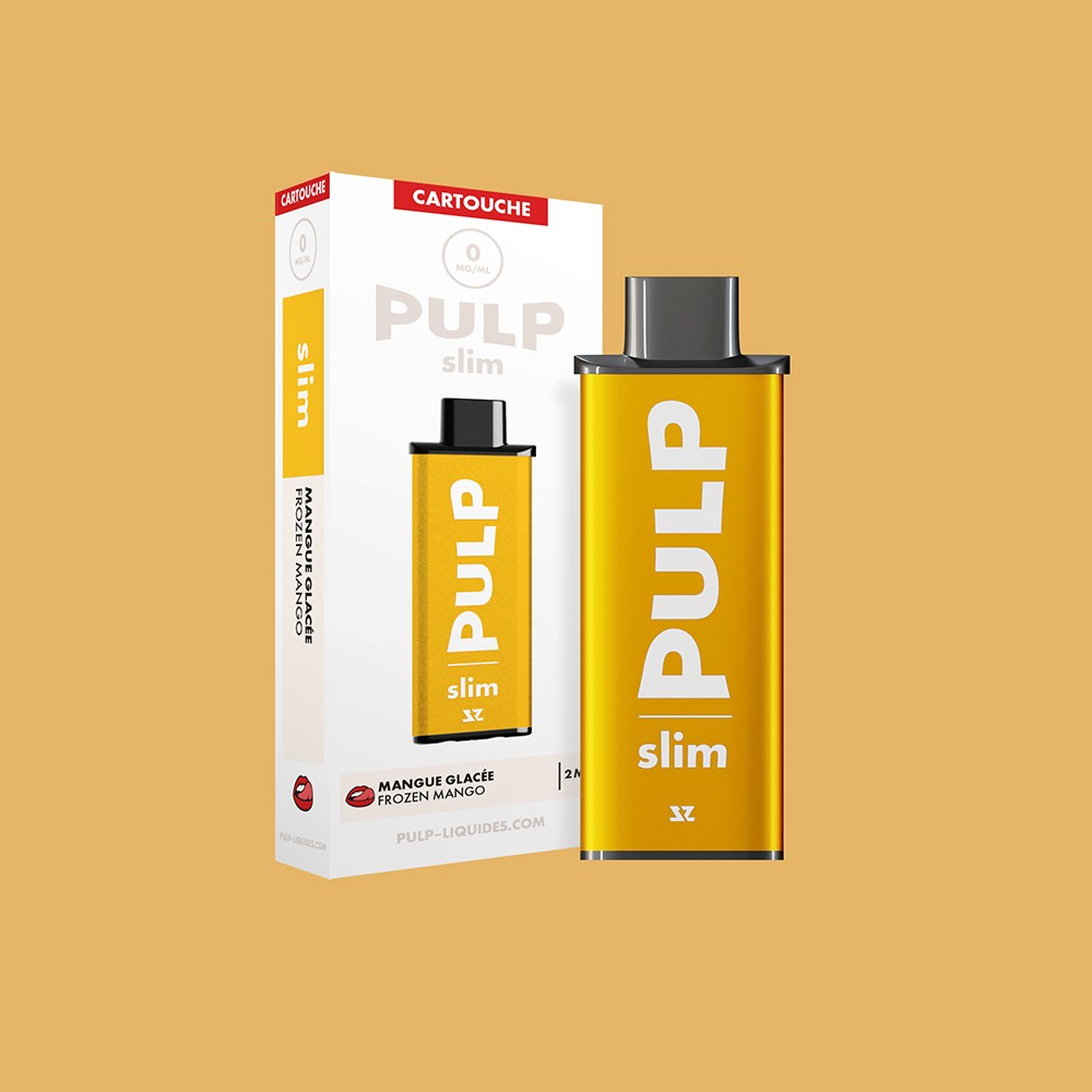 Cartouche pré-remplie Le Pod Slim PULP Mangue Glacée et son emballage
