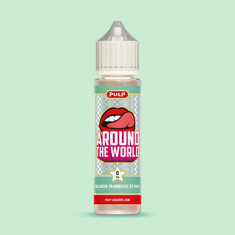 E-liquide Macaron Framboise de Paris PULP Around the World, flacon de 50 mL