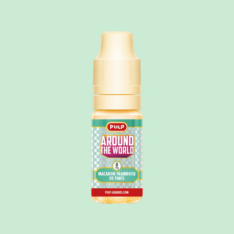 E-liquide Macaron Framboise de Paris PULP Around the World, flacon de 10 mL