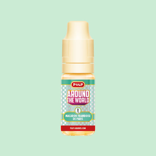 E-liquide Macaron Framboise de Paris PULP Around the World, flacon de 10 mL