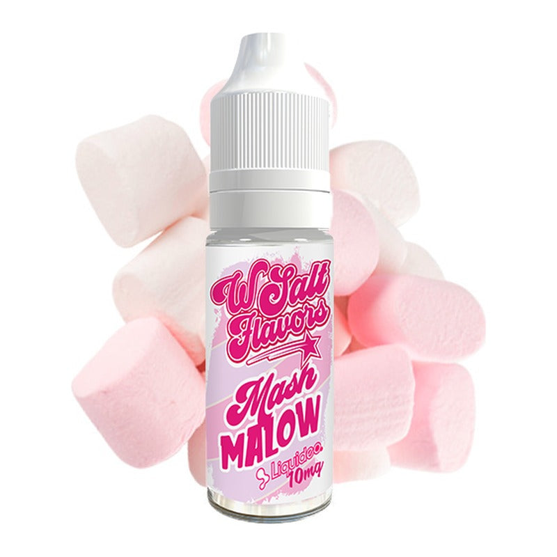 E-liquide Mashmalow Liquideo Wsalt Flavors aux sels de nicotine, flacon de 10 mL