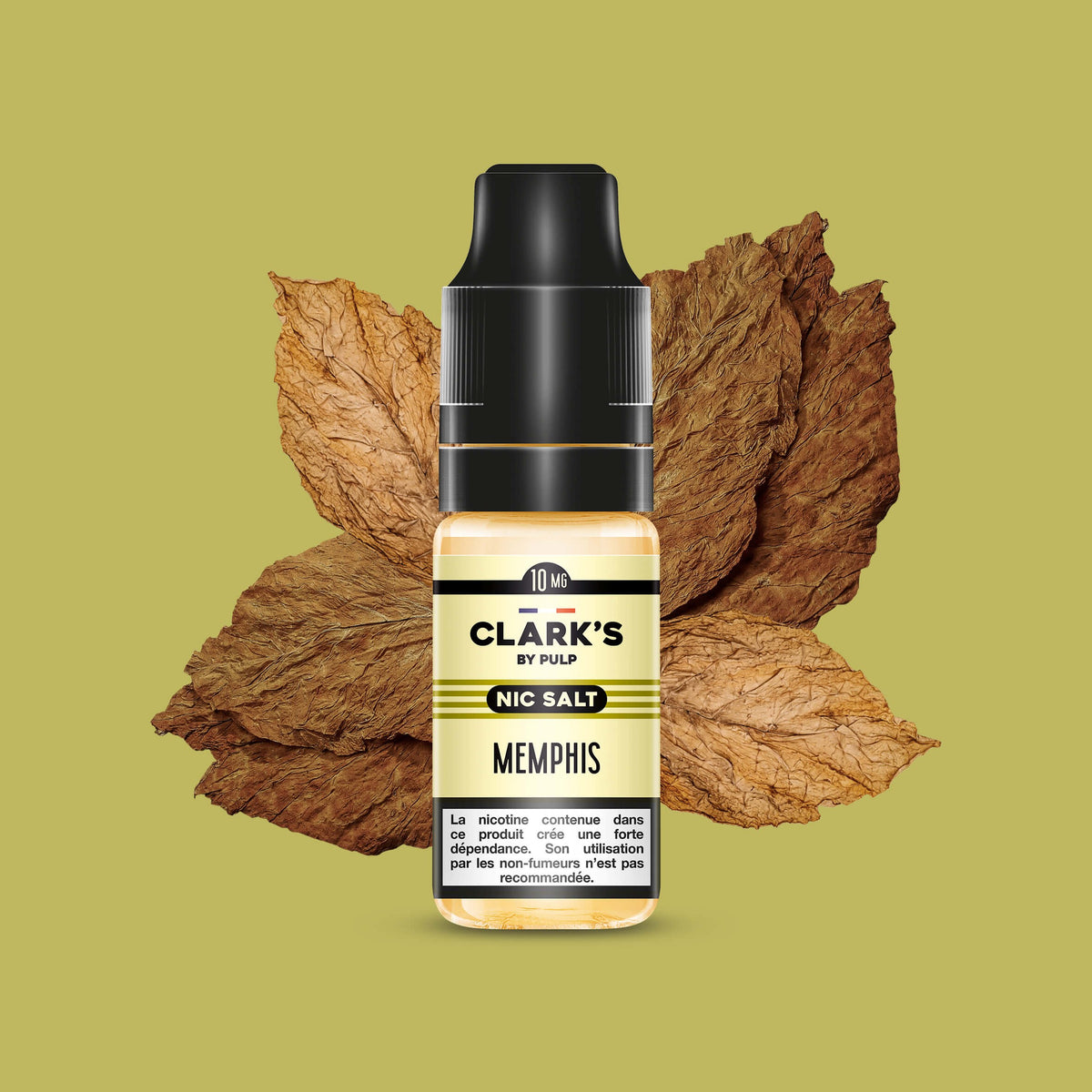 E-liquide Memphis Clark's by PULP Nic Salt aux sels de nicotine, flacon de 10 mL