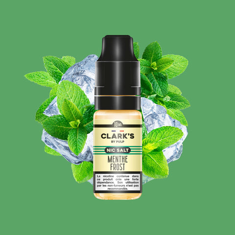 E-liquide Menthe Frost Clark's by PULP Nic Salt aux sels de nicotine, flacon de 10 mL