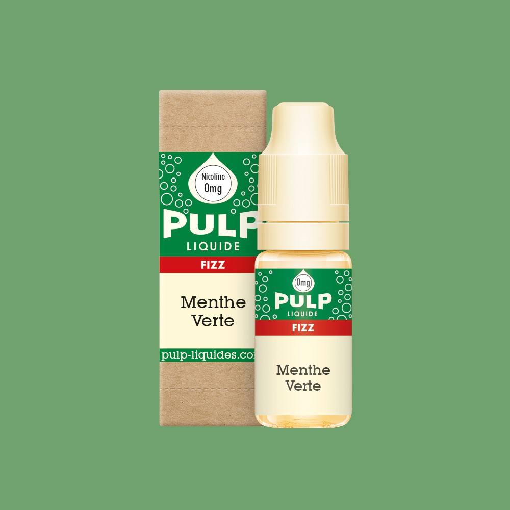 E-liquide Menthe Verte PULP Fizz, flacon de 10 mL