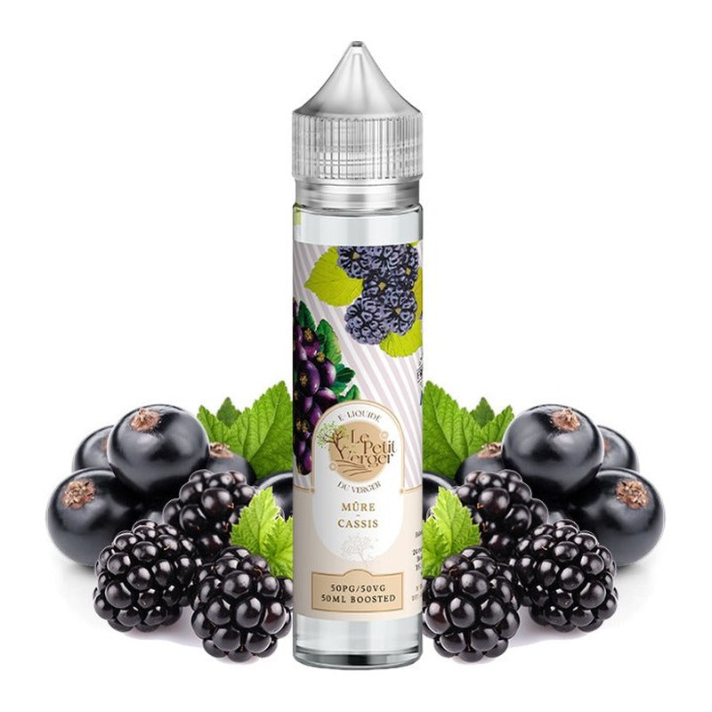 E-liquide Mûre Cassis Savourea Le Petit Verger, flacon de 50 mL
