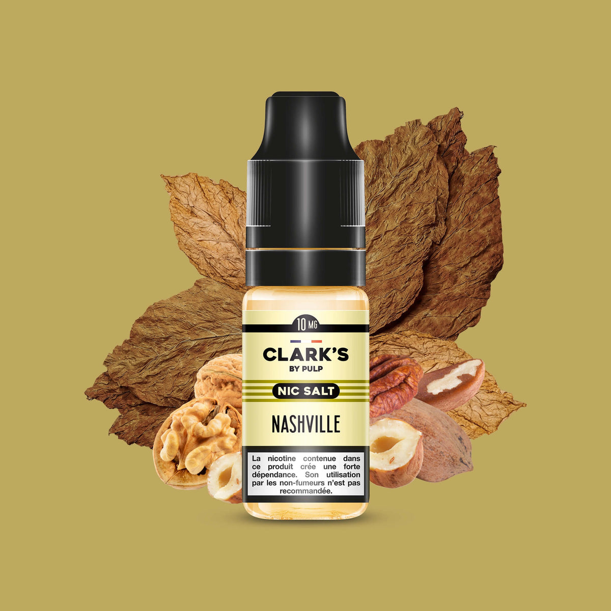 E-liquide Nashville Clark's by PULP Nic Salt aux sels de nicotine, flacon de 10 mL