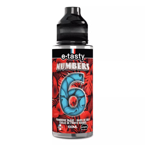 E-liquide Numbers 6 E.Tasty Numbers, flacon de 100 mL