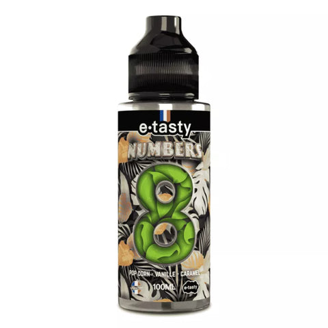 E-liquide Numbers 8 E.Tasty Numbers, flacon de 100 mL