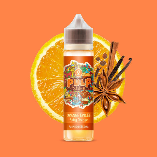 E-liquide Orange Épicée PULP Kitchen, flacon de 50 mL