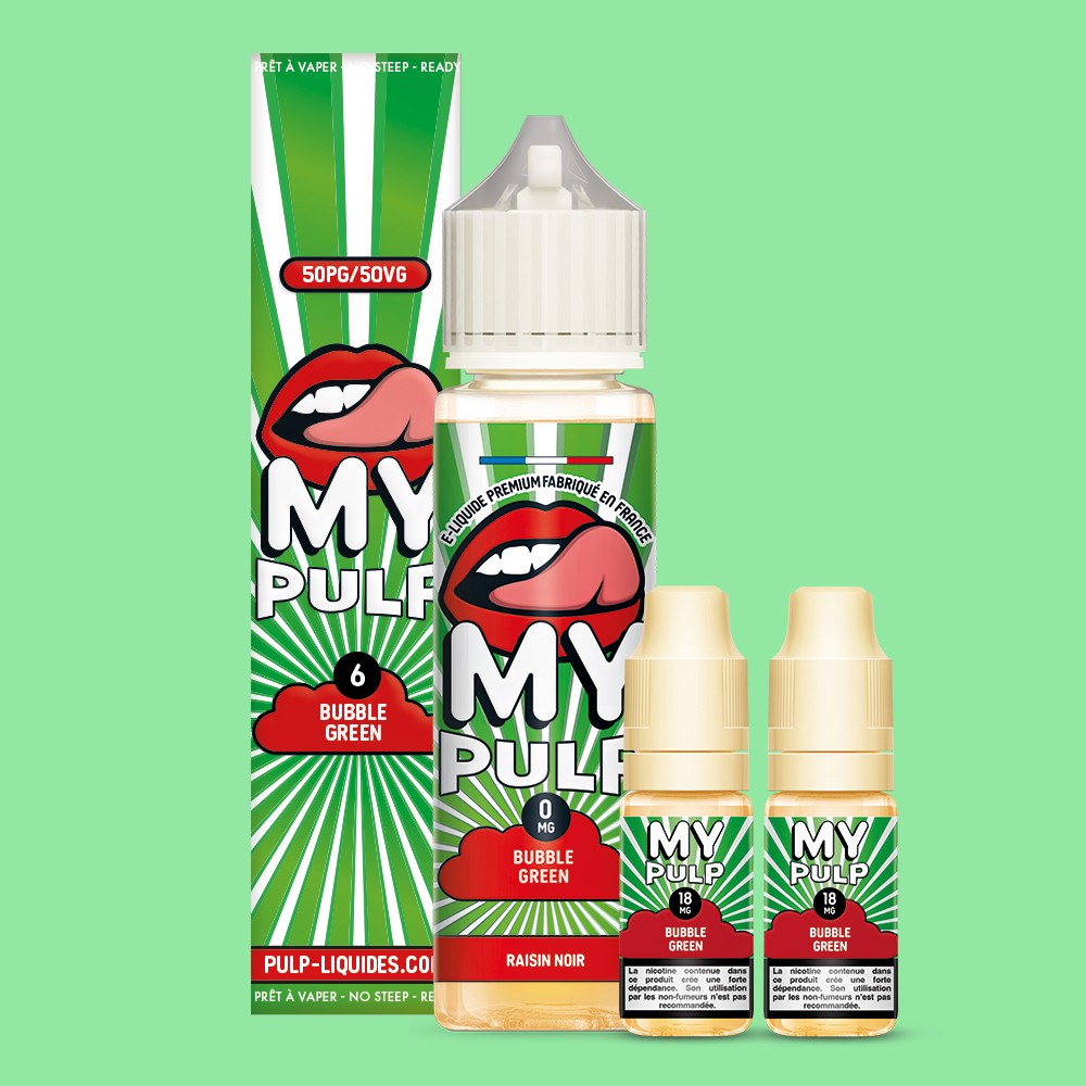 Pack Bubble Green My Pulp 60 mL en 6 mg/mL