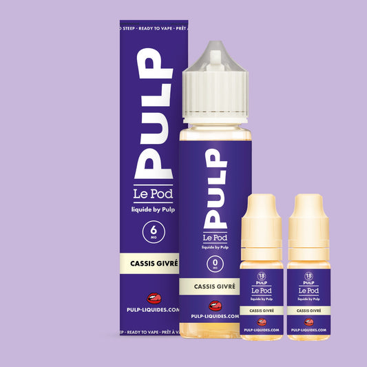 Pack Cassis Givré PULP Le Pod Liquide Nic Base 60 mL en 6 mg/mL