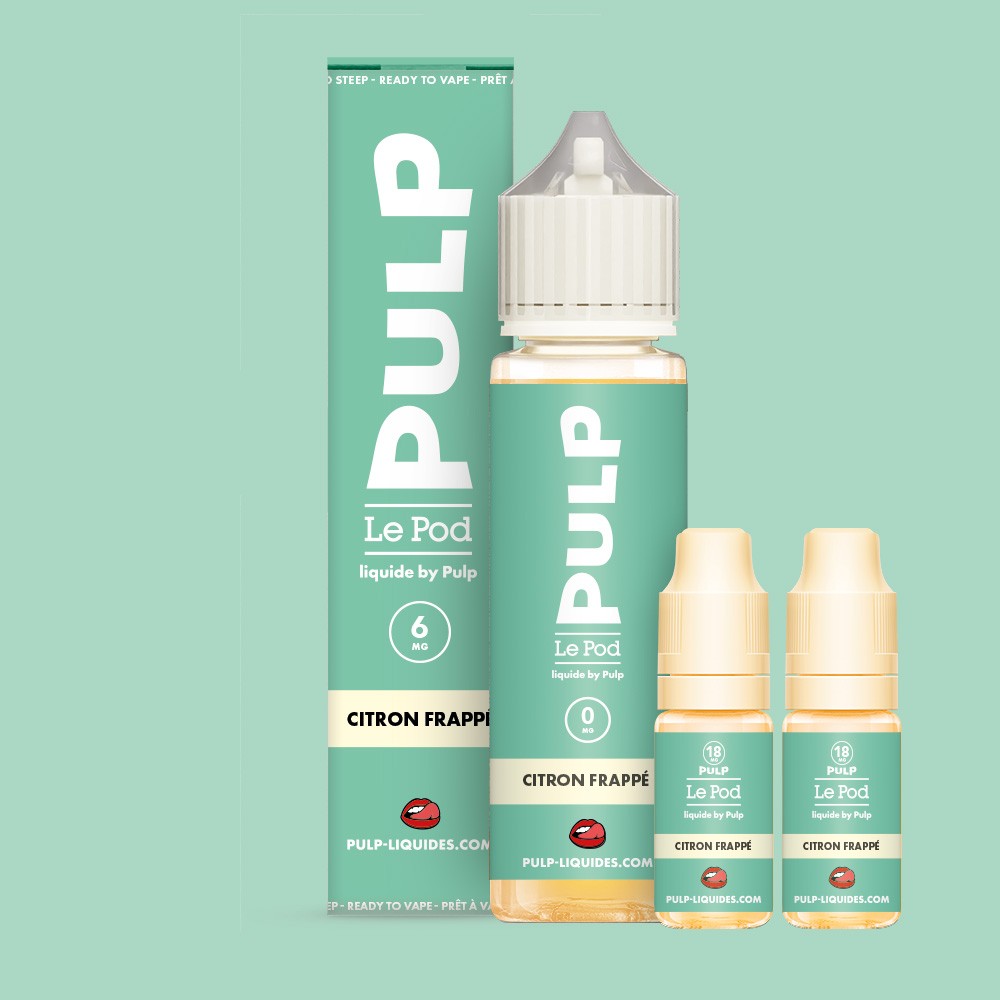Pack Citron Frappé PULP Le Pod Liquide Nic Base 60 mL en 6 mg/mL