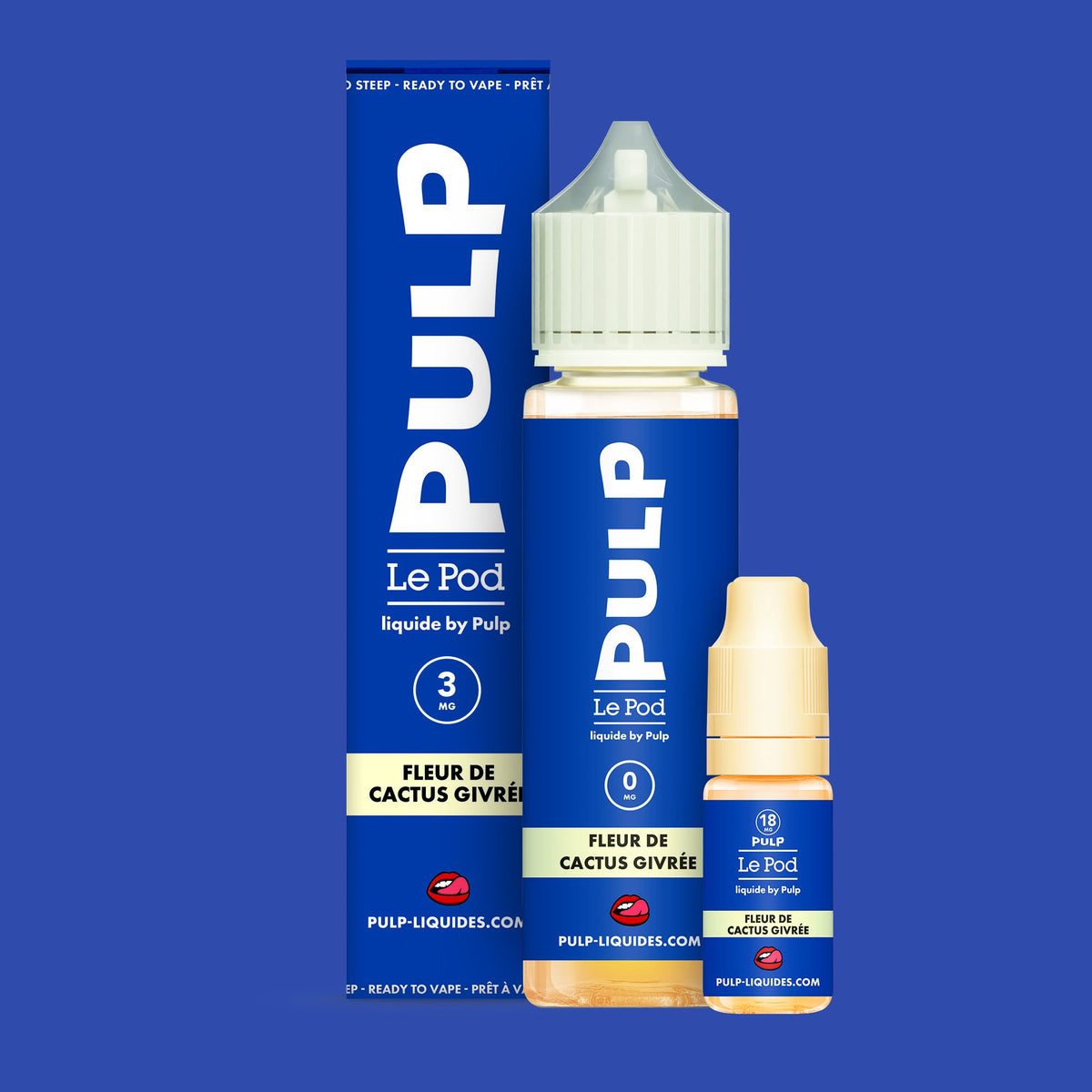Pack Fleur de Cactus Givrée PULP Le Pod Liquide Nic Base 60 mL en 3 mg/mL