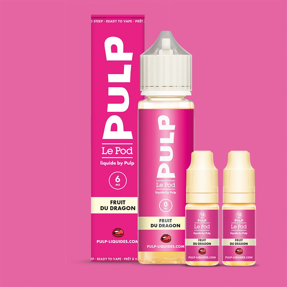 Pack Fruit du Dragon PULP Le Pod Liquide Nic Base 60 mL en 6 mg/mL