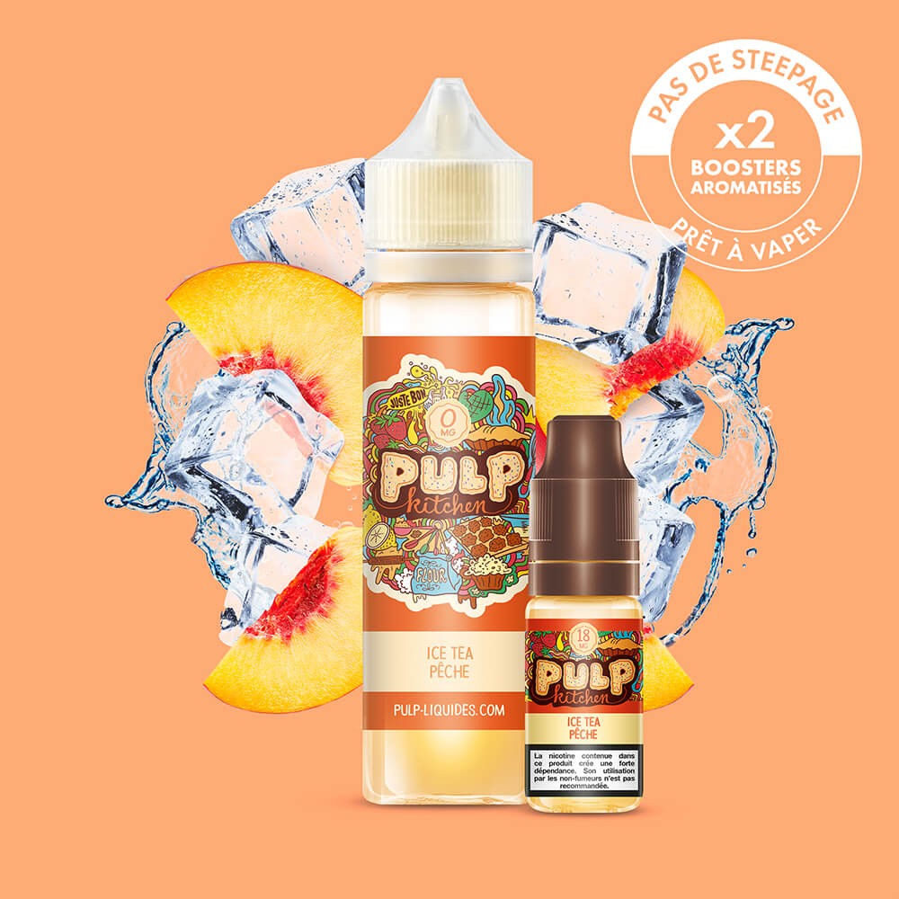 Pack Ice Tea Pêche PULP Kitchen 60 mL en 6 mg/mL
