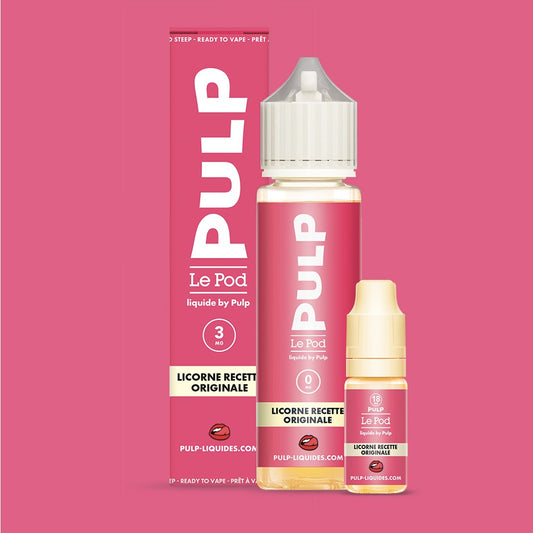 Pack Licorne Recette Originale PULP Le Pod Liquide Nic Base 60 mL en 3 mg/mL