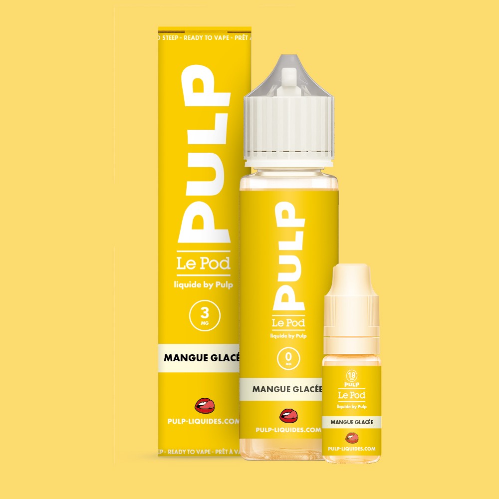 Pack Mangue Glacée PULP Le Pod Liquide Nic Base 60 mL en 3 mg/mL