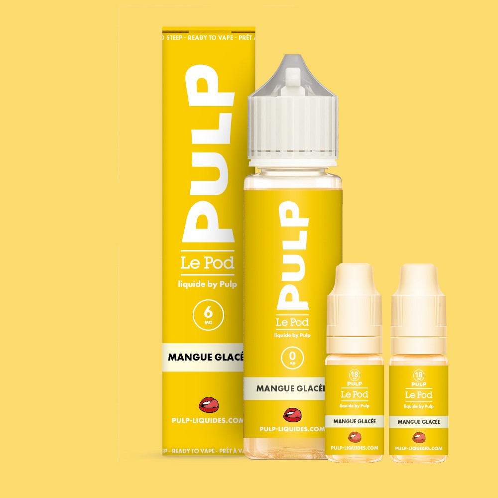 Pack Mangue Glacée PULP Le Pod Liquide Nic Base 60 mL en 6 mg/mL