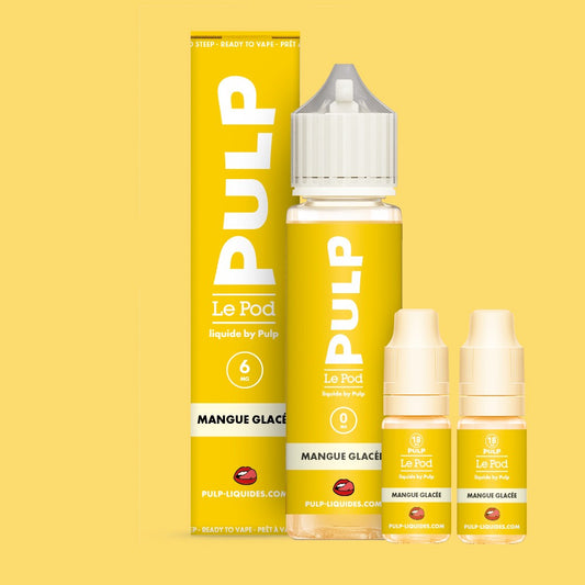 Pack Mangue Glacée PULP Le Pod Liquide Nic Base 60 mL en 6 mg/mL