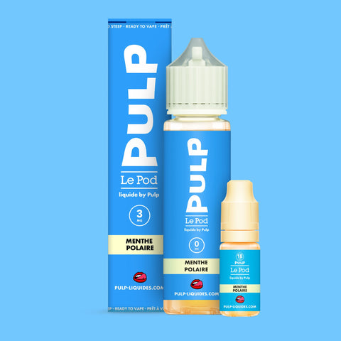 Pack Menthe Polaire PULP Le Pod Liquide Nic Base 60 mL en 3 mg/mL