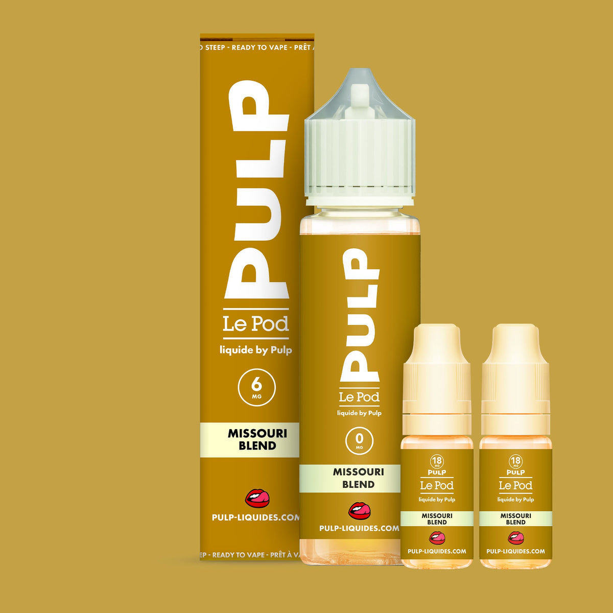 Pack Missouri Blend PULP Le Pod Liquide Nic Base 60 mL en 6 mg/mL