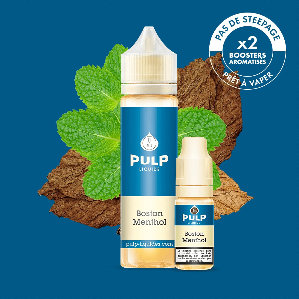 Pack Boston Menthol PULP 60 mL en 6 mg/mL