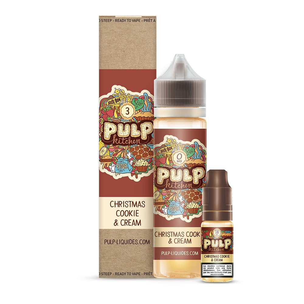 Pack Christmas Cookie & Cream PULP Kitchen 60 mL en 3 mg/mL
