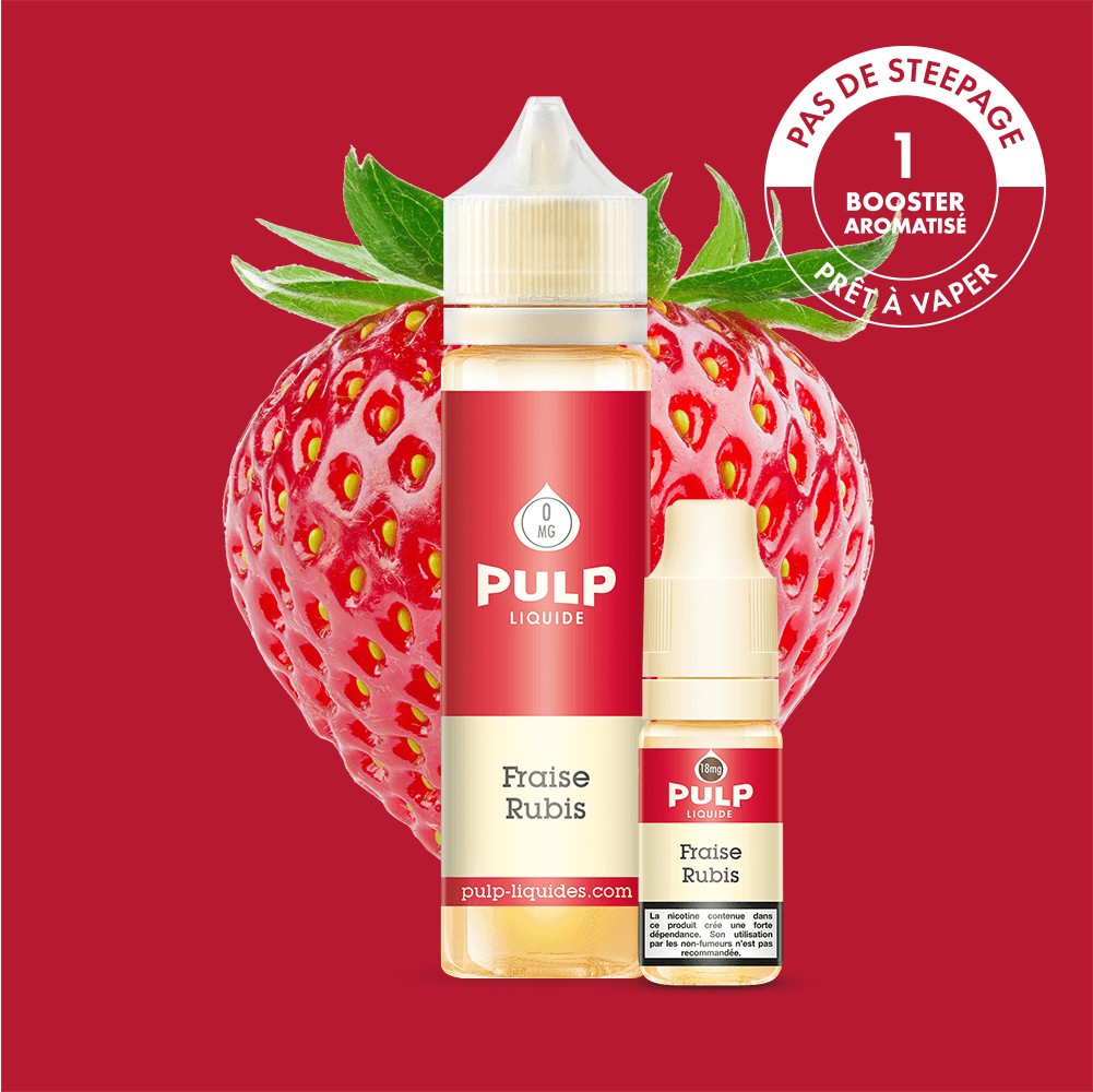 Pack Fraise Rubis PULP 60 mL en 3 mg/mL