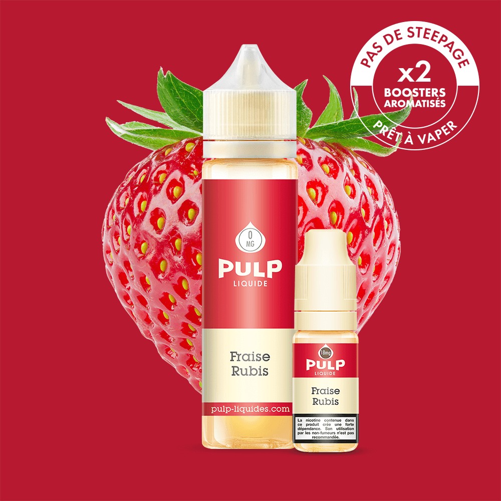 Pack Fraise Rubis PULP 60 mL en 6 mg/mL