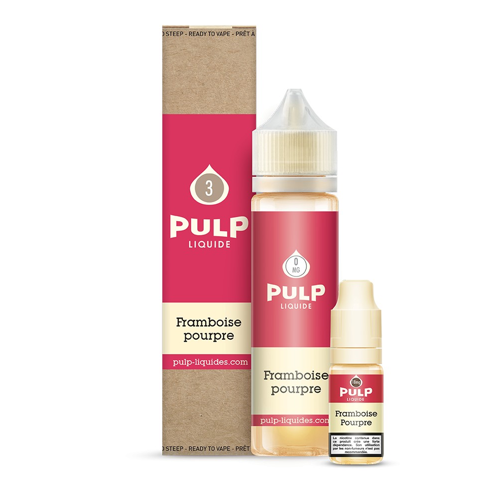 Pack Framboise Pourpre PULP 60 mL en 3 mg/mL