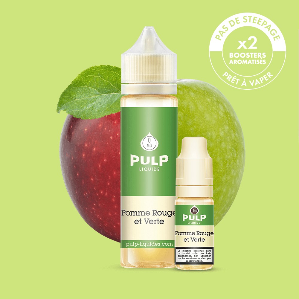 Pack Pomme Rouge et Verte PULP 60 mL en 6 mg/mL