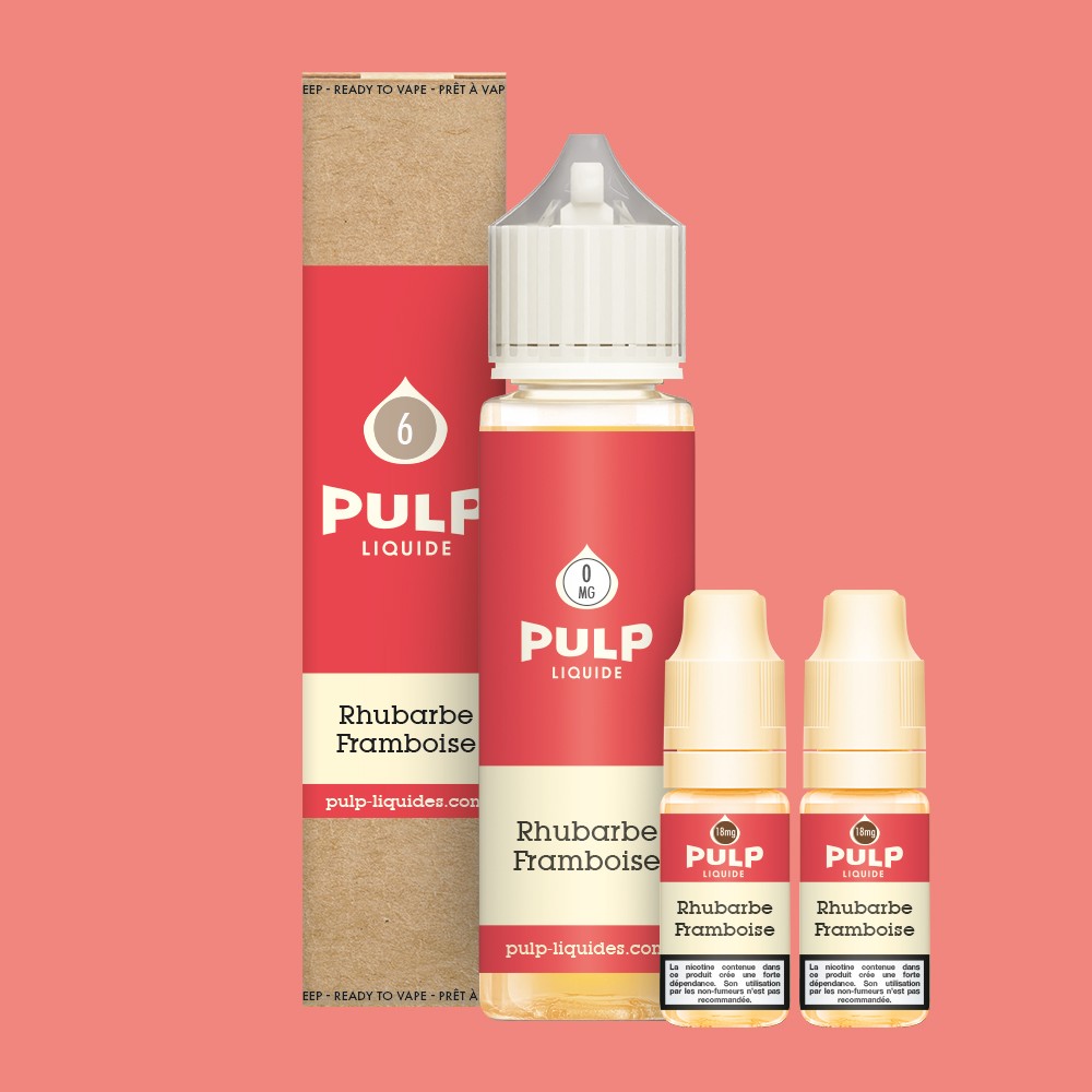 Pack Rhubarbe Framboise PULP 60 mL en 6 mg/mL
