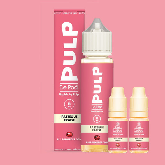 Pack Pastèque Fraise PULP Le Pod Liquide Nic Base 60 mL en 6 mg/mL