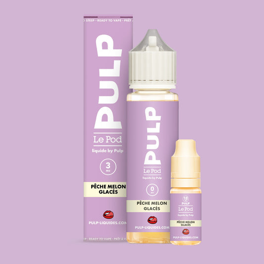 Pack Pêche Melon Glacés PULP Le Pod Liquide Nic Base 60 mL en 3 mg/mL