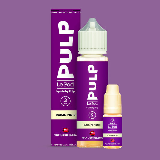 Pack Raisin Noir PULP Le Pod Liquide Nic Base 60 mL en 3 mg/mL