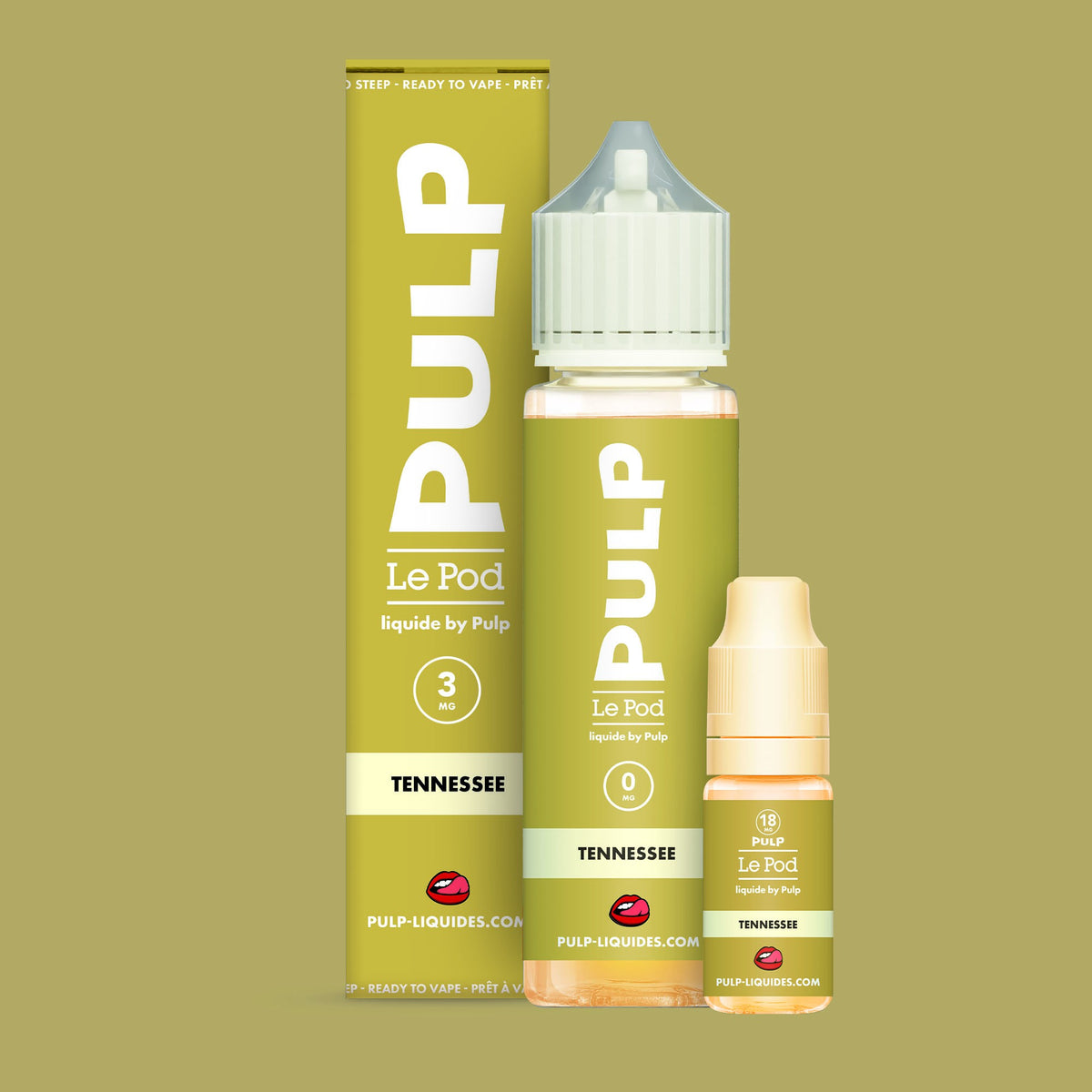 Pack Tennessee PULP Le Pod Liquide Nic Base 60 mL en 3 mg/mL