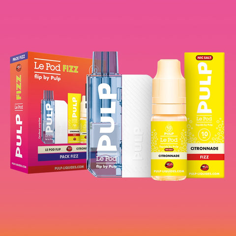 Pack Fizz Flip PULP Citronnade : pod Le Pod Flip et flacon de 10 mL