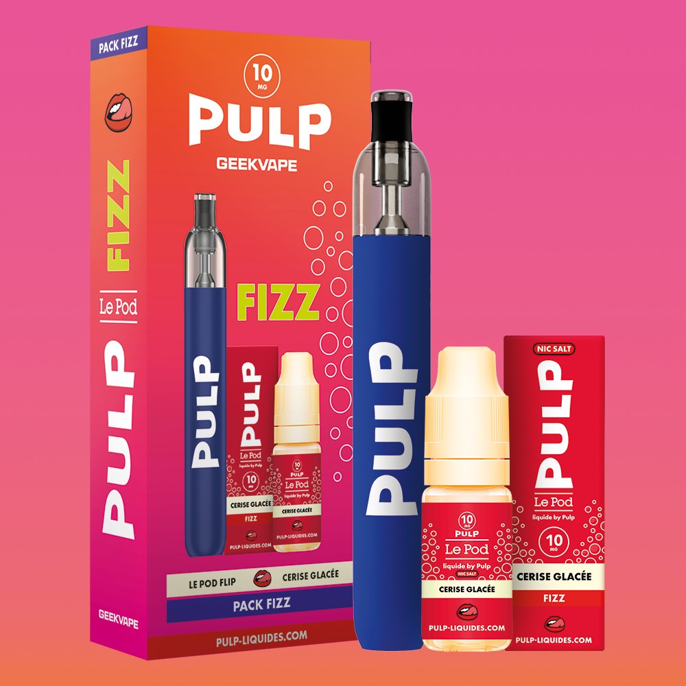 Pack Fizz Refill PULP Cerise Glacée : pod Le Pod Refill M2 et flacon de 10 mL