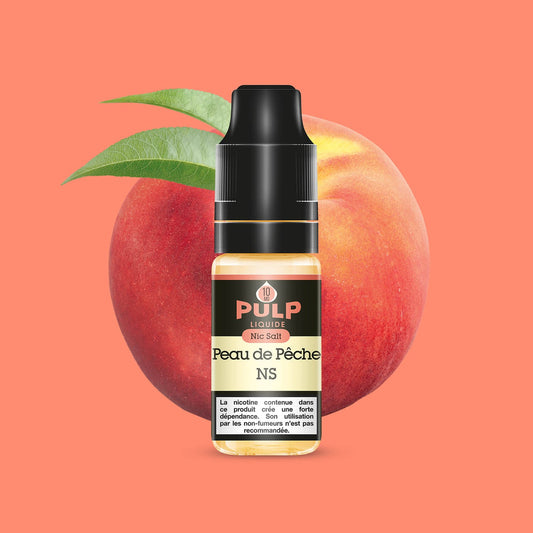 E-liquide Peau de Pêche PULP Nic Salt aux sels de nicotine, flacon de 10 mL