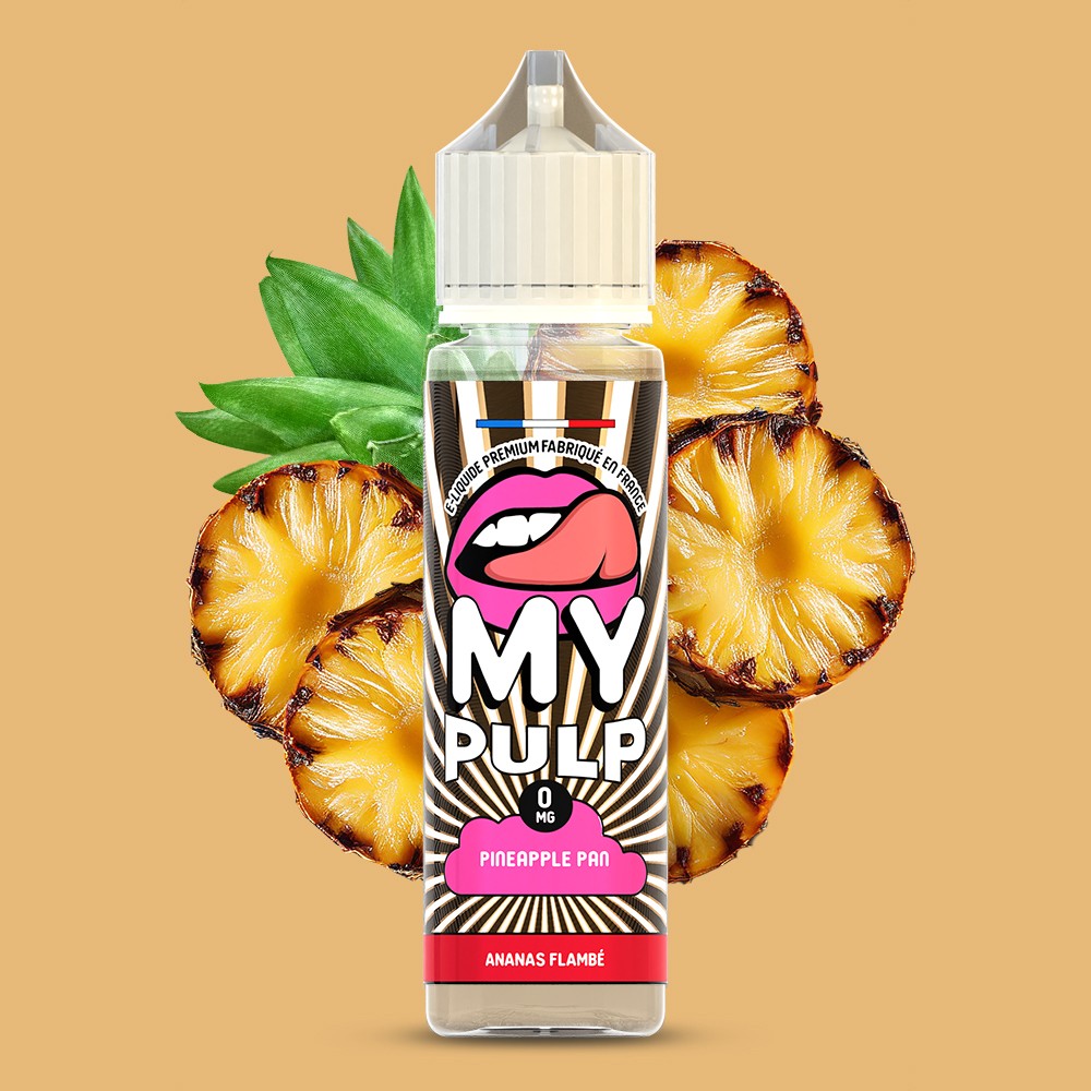 E-liquide Pineapple Pan My Pulp, flacon de 50 mL