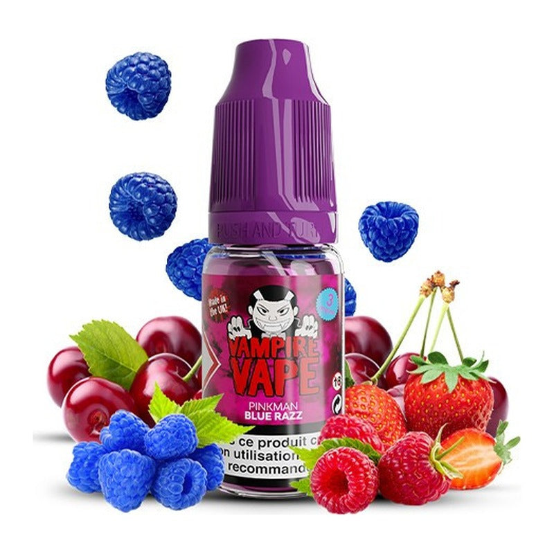 E-liquide Pinkman Blue Razz Vampire Vape, flacon de 10 mL