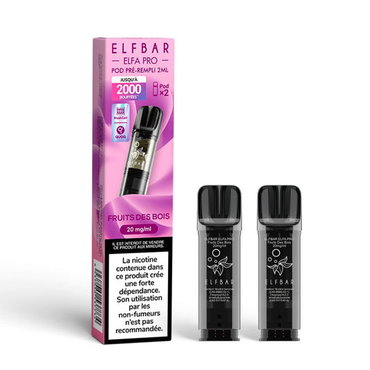Pods pré-remplis Elfa Pro Fruits des bois Elfbar, boîte de 2