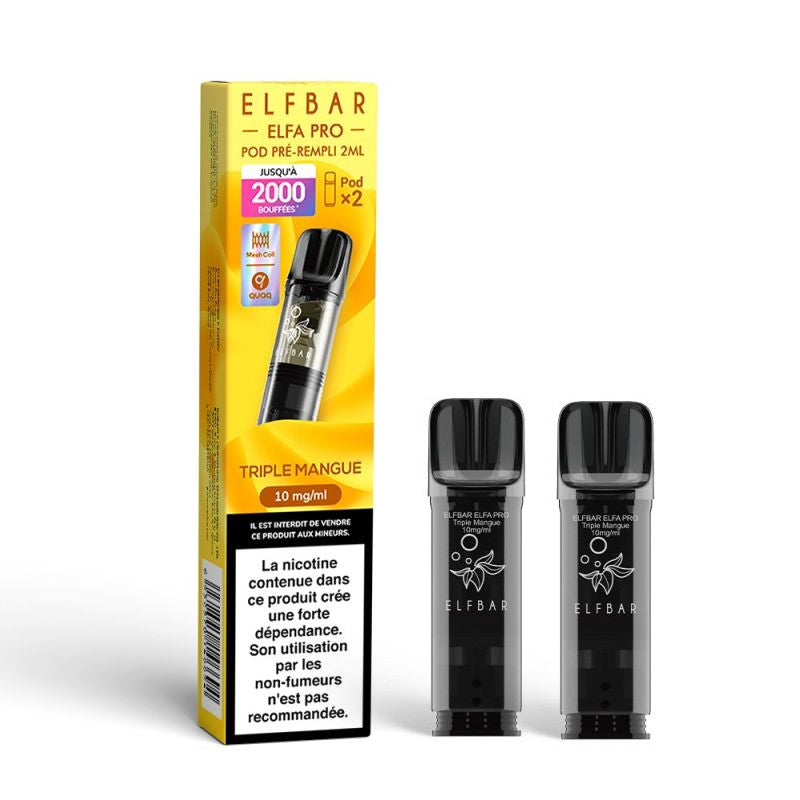Pods pré-remplis Elfa Pro Triple Mangue Elfbar, boîte de 2