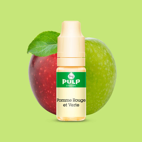 E-liquide Pomme Rouge et Verte PULP, flacon de 10 mL